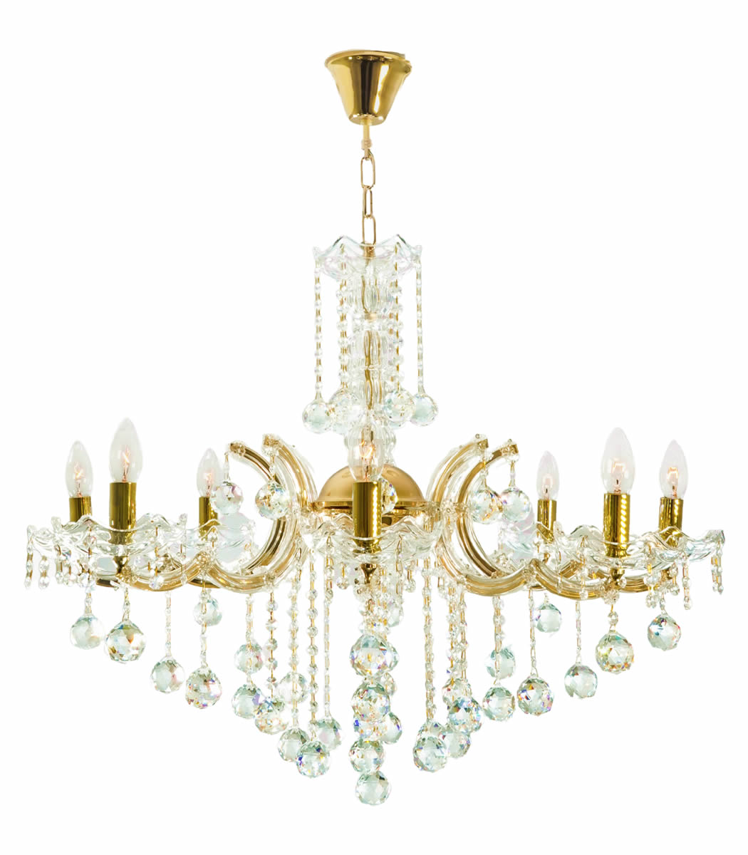 Lustre Cristal 8 Lampes